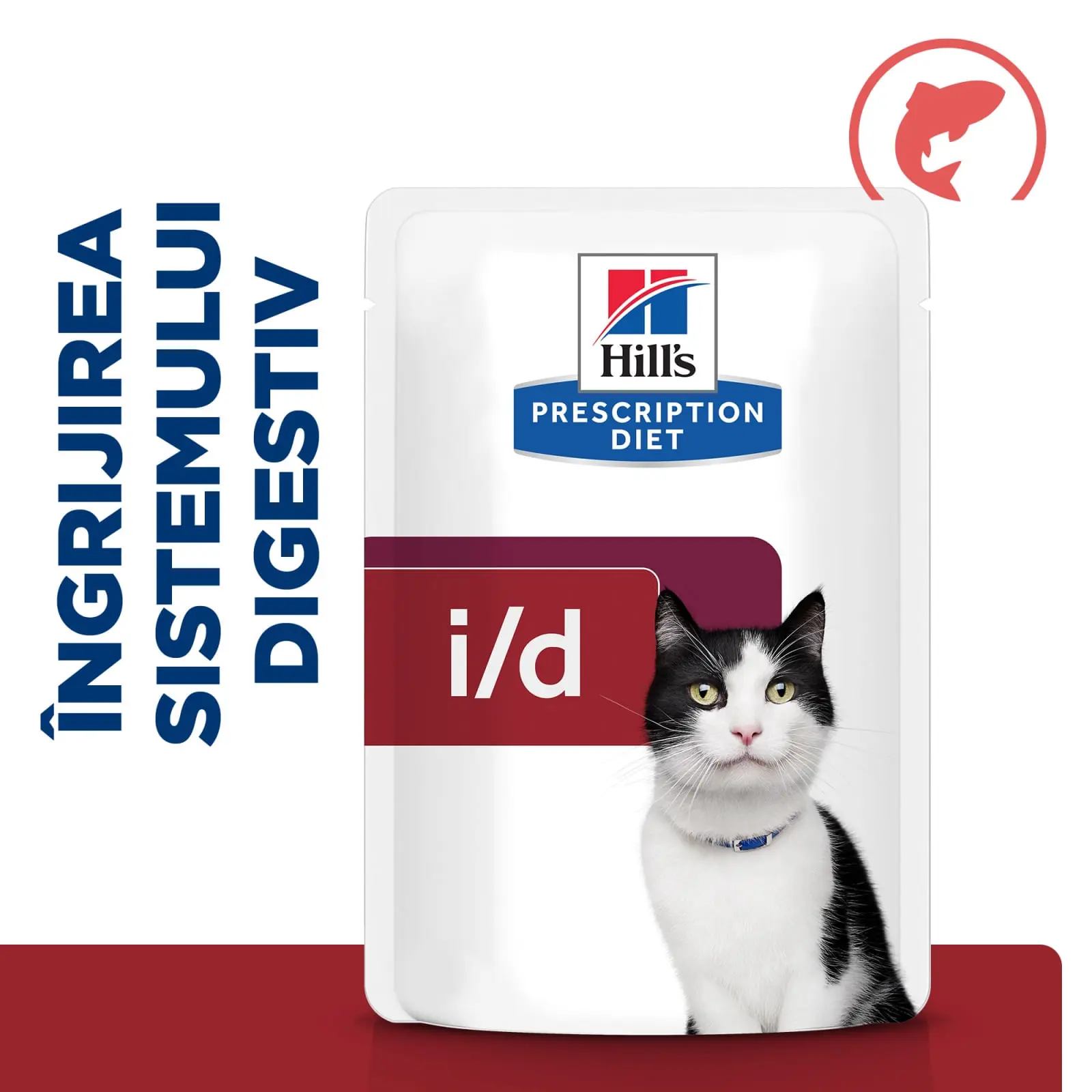 HILL'S Prescription Diet i/d Sensitive Digestive Care, Somon, dieta veterinara pisici, plic hrana umeda, sistem digestiv, 85g x 12buc - Image 6