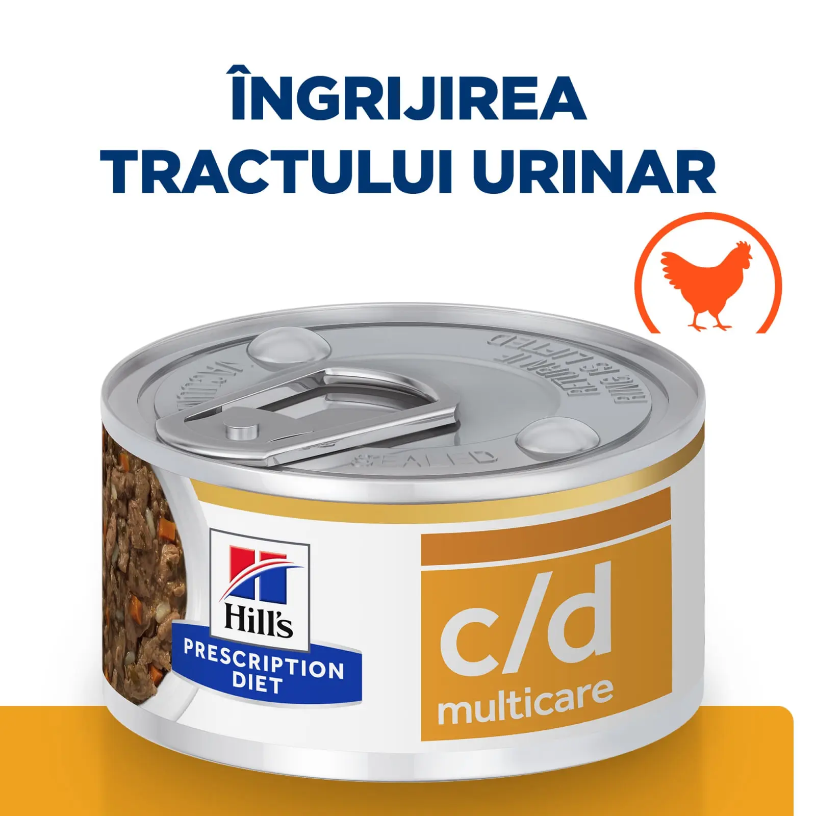 HILL'S Prescription Diet c/d Urinary, Pui cu Legume, dieta veterinara pisici, conserva hrana umeda, afectiuni urinare HILL'S Prescription Diet c/d Urinary Care, Pui cu Legume, dieta veterinara pisici, conserva hrana umeda, sistem urinar, (in sos), 82g - Image 4