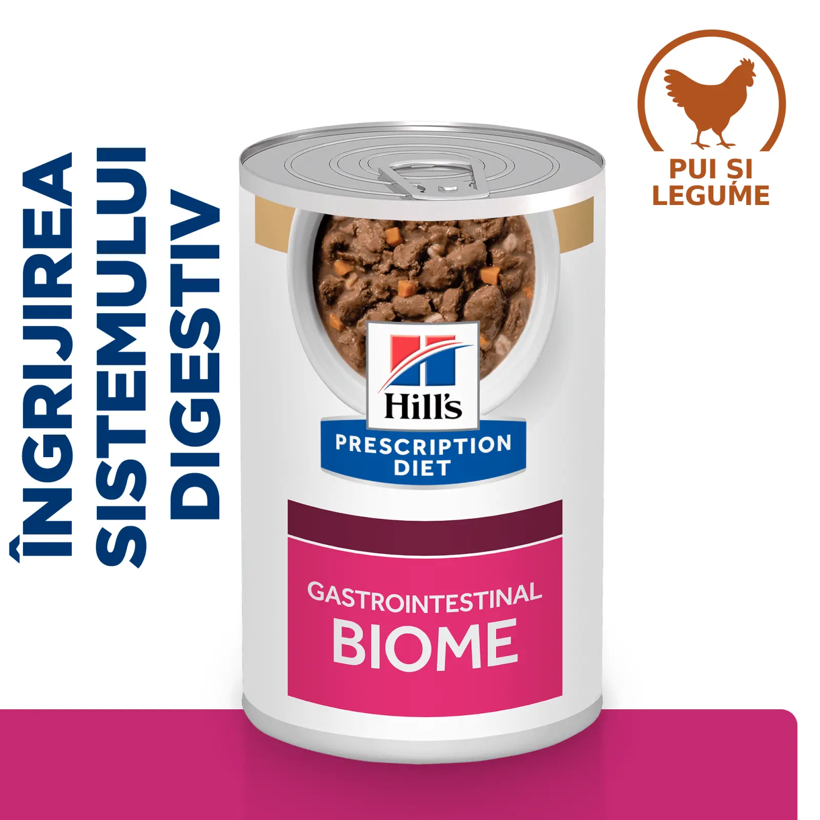 HILL'S Prescription Diet Gastrointestinal Biome, Pui cu Legume, dieta veterinara caini, conserva hrana umeda, sistem digestiv, 354g - Image 9