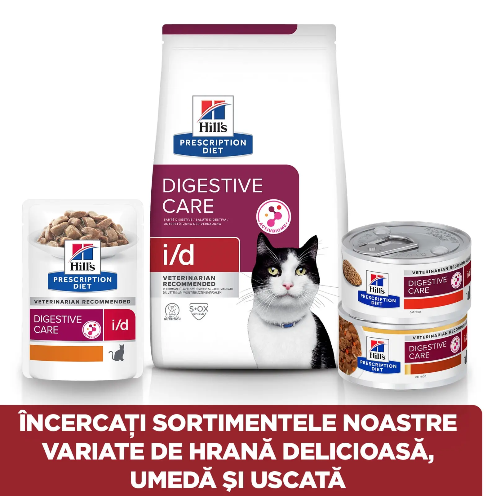 HILL'S Prescription Diet i/d Sensitive Digestive Care, Somon, dieta veterinara pisici, plic hrana umeda, sistem digestiv, 85g x 12buc - Image 7
