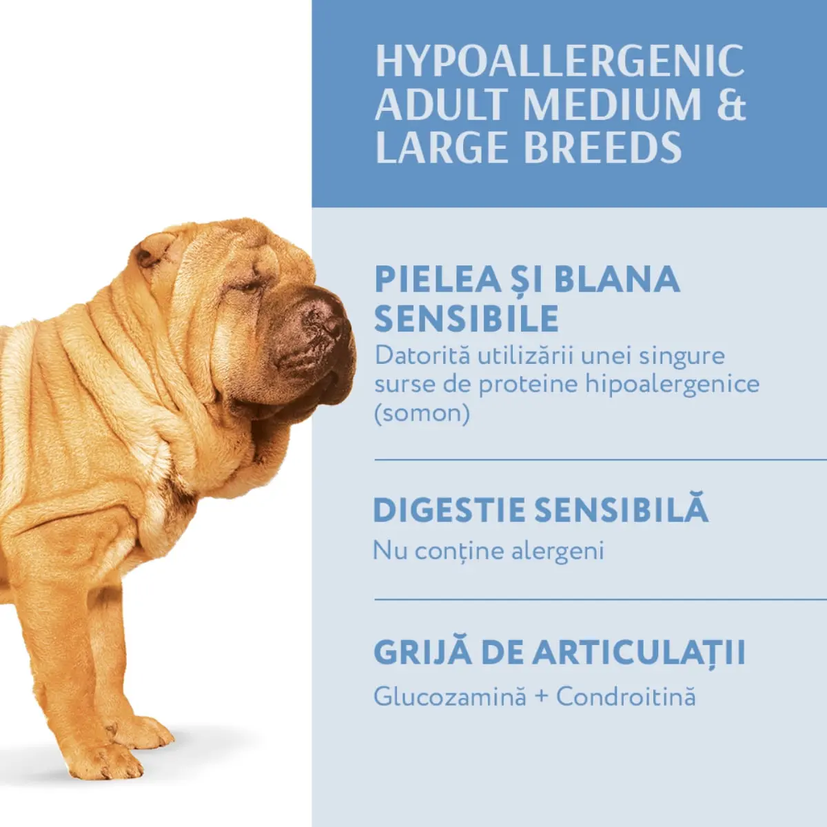 OPTIMEAL Hypoallergenic M, Somon, hrana uscata caini, sensibilitati digestive, piele si blana OPTIMEAL Hypoallergenic, M, Somon, hrana uscata caini, sistem digestiv, piele & blana, 4kg - Image 7