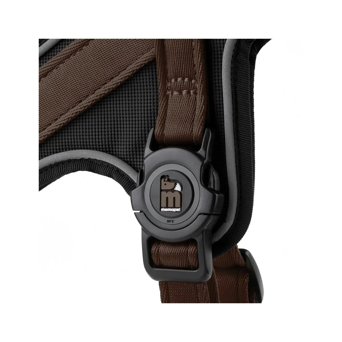 MYFAMILY Memopet, ham caini MYFAMILY Memopet, ham cu NFC caini, textil, M-L, 55-70cm, maro - Image 2