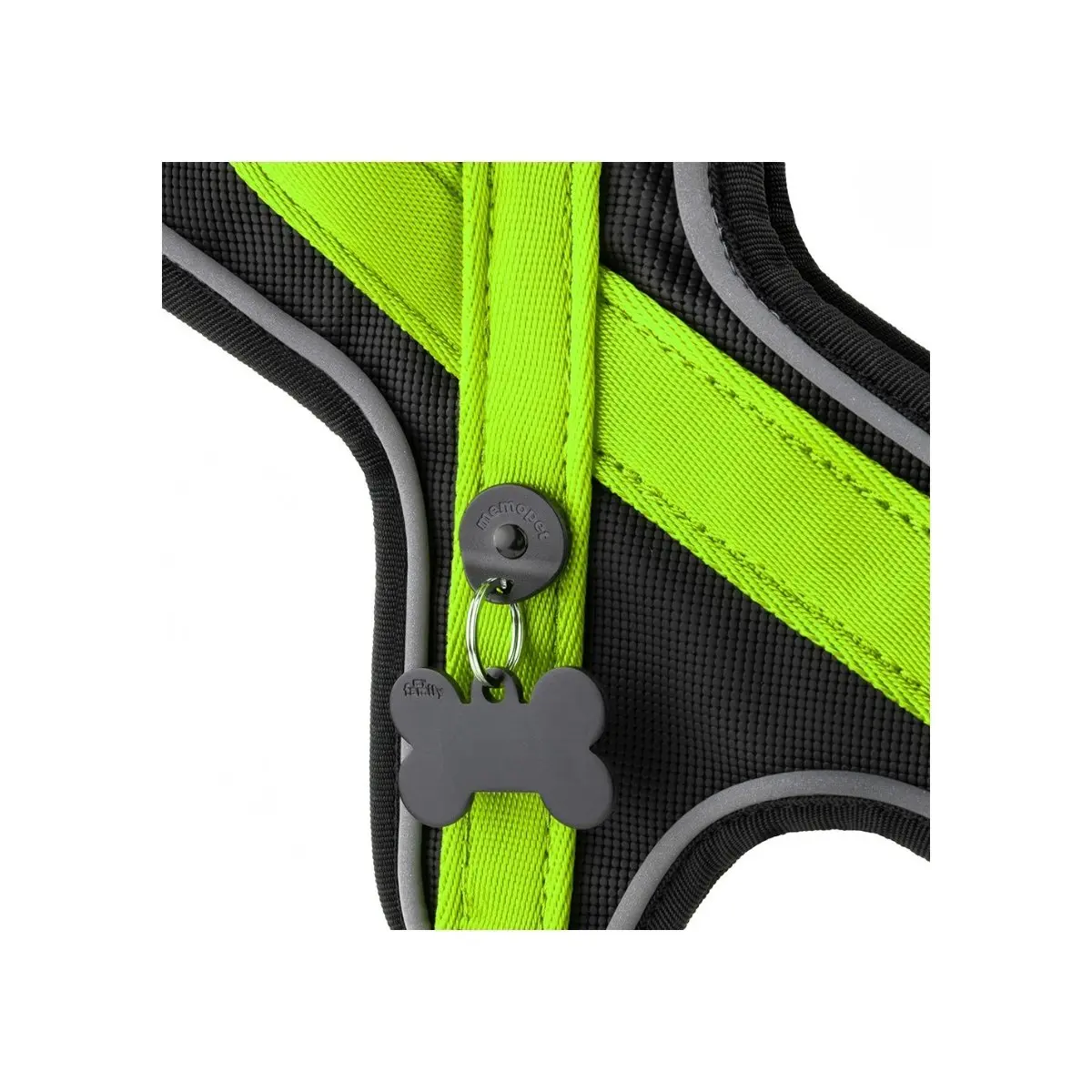 MYFAMILY Memopet, ham caini MYFAMILY Memopet, ham cu NFC caini, textil, XS, 30-35cm, verde - Image 2