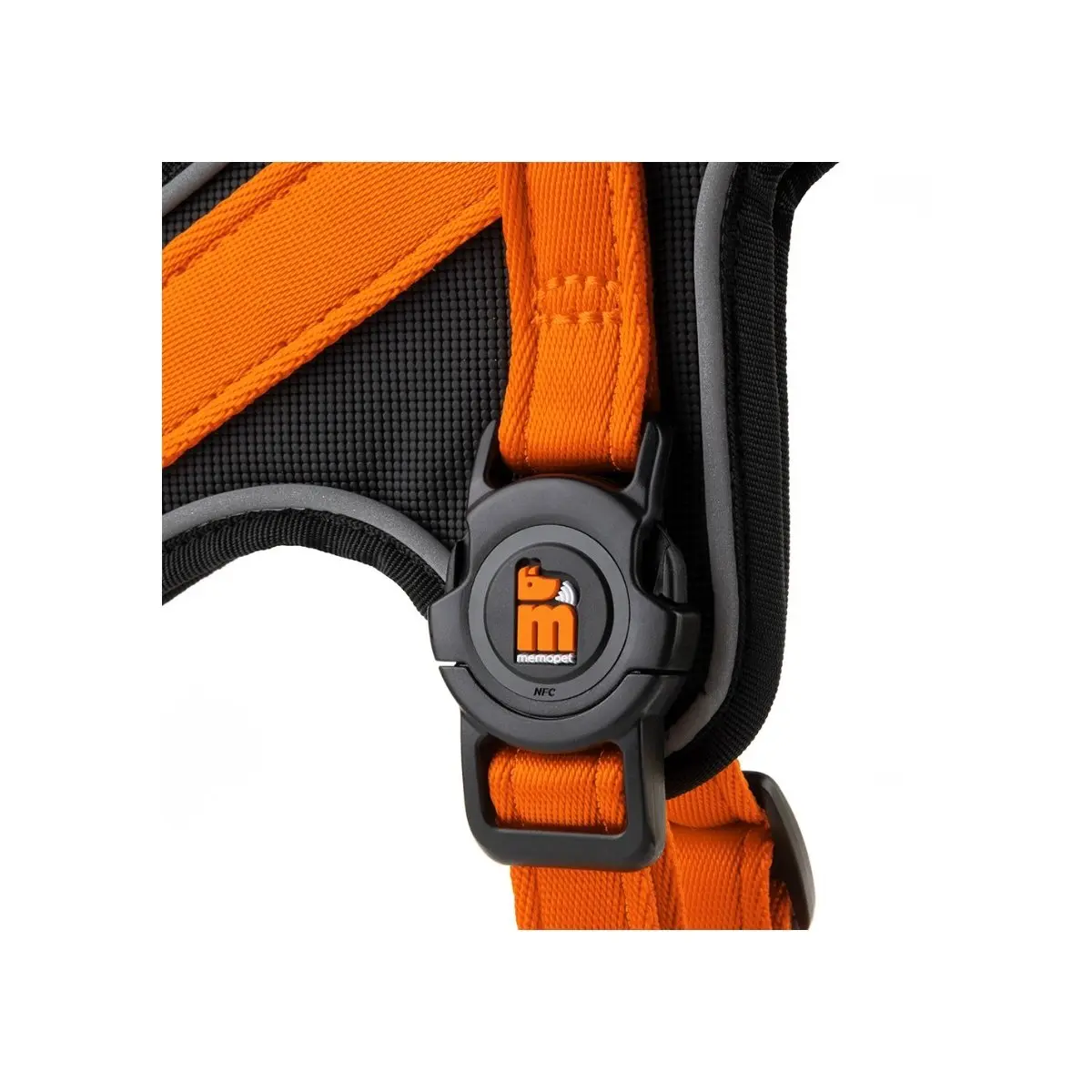 MYFAMILY Memopet, ham caini MYFAMILY Memopet, ham cu NFC caini, textil, M-L, 55-70cm, orange - Image 3