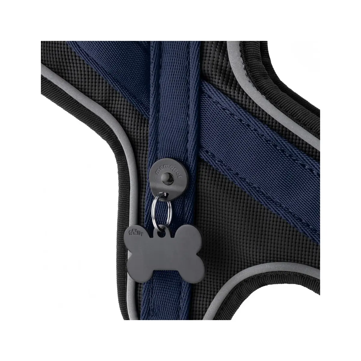 MYFAMILY Memopet, ham caini MYFAMILY Memopet, ham cu NFC caini, textil, M-L, 55-70cm, albastru inchis - Image 3