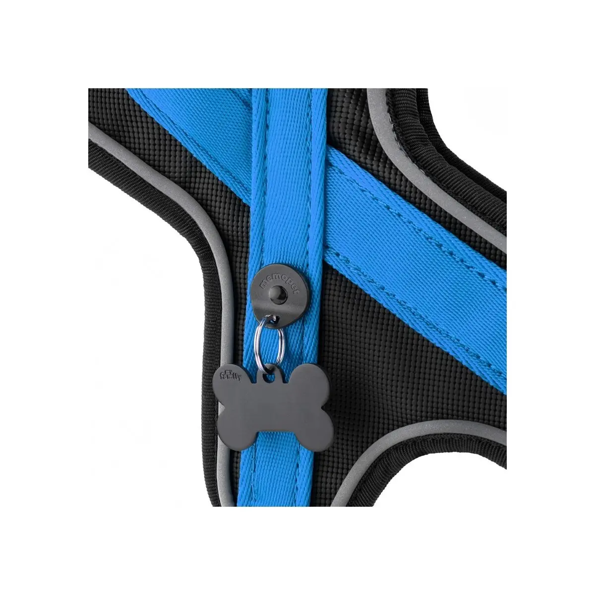 MYFAMILY Memopet, ham caini MYFAMILY Memopet, ham cu NFC caini, textil, XL, 79-90cm, albastru - Image 3