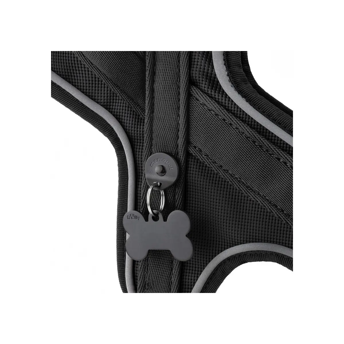 MYFAMILY Memopet, ham caini MYFAMILY Memopet, ham cu NFC caini, textil, S, 35-45cm, negru - Image 5