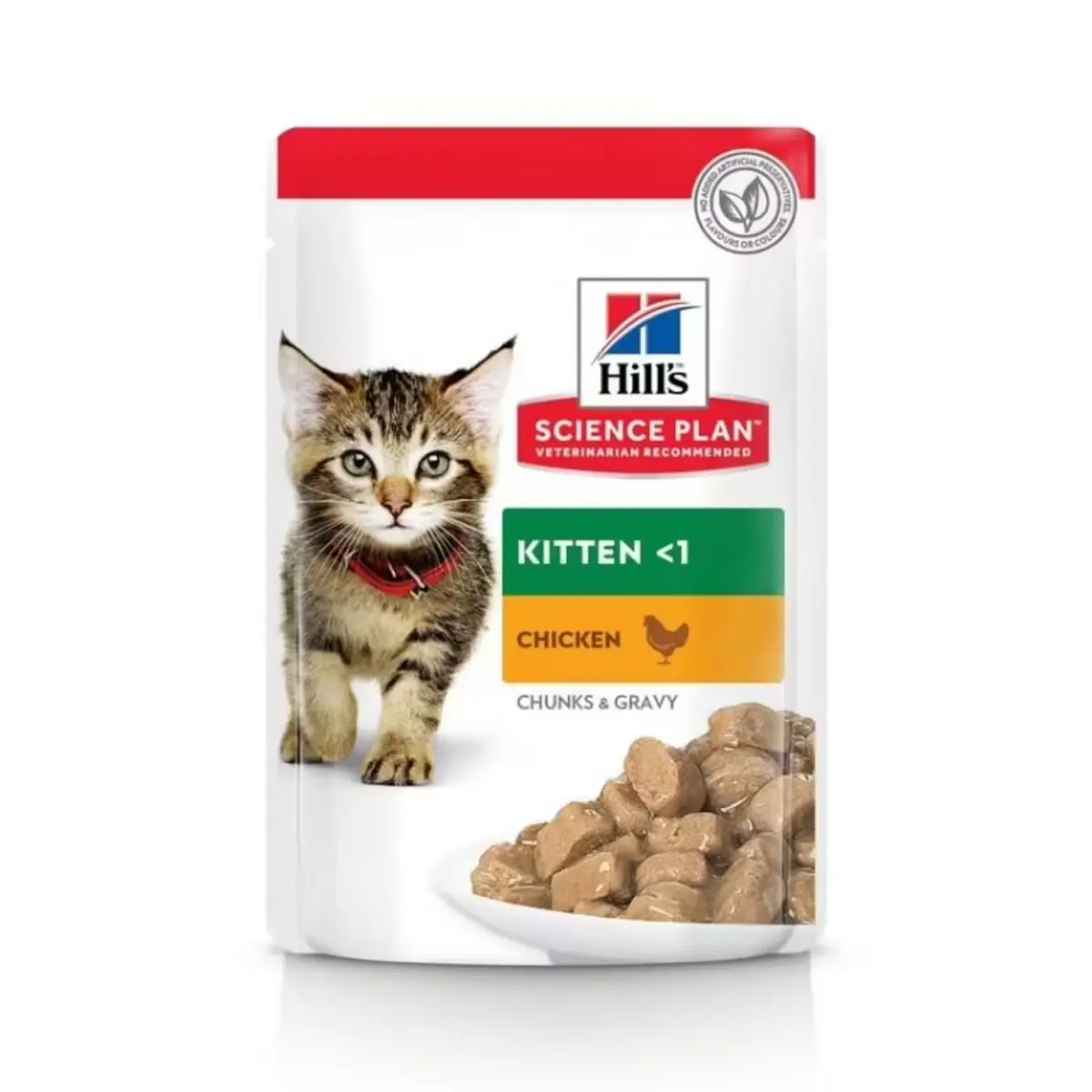 HILL'S SCIENCE PLAN Kitten, Pui, plic hrana umeda pisici junior, (in sos), 85g HILL'S SCIENCE PLAN Kitten, Pui, plic hrana umeda pisici junior, (in sos), bax, 85g x 12buc