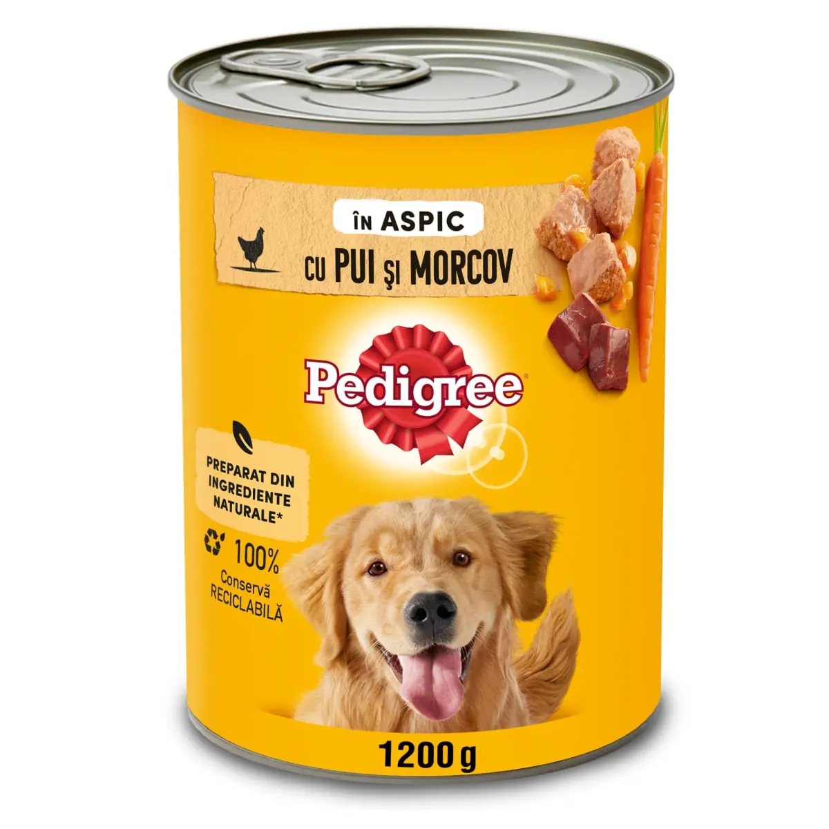 PEDIGREE, XS-XL, Pui si Morcov, conserva hrana umeda caini, (in aspic), 1200g
