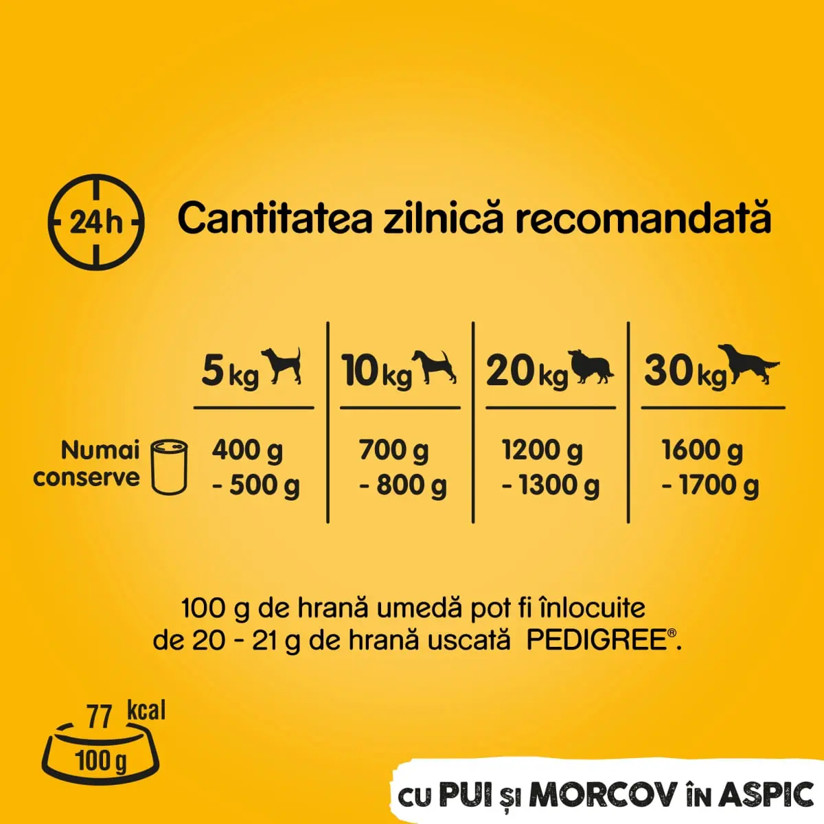 PEDIGREE, XS-XL, Pui si Morcov, conserva hrana umeda caini, (in aspic), 1200g - Image 6