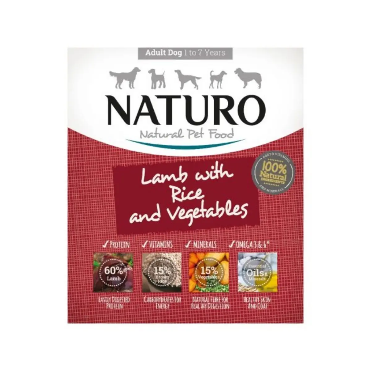 NATURO Low Grain, XS-L, Miel si Legume, tavita hrana umeda continut redus cereale caini, (in aspic), 400g - Image 2