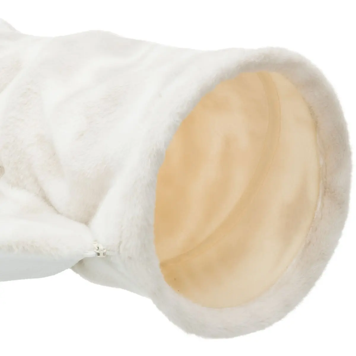 TRIXIE Nelli, tunel cu culcus pisici, XS-S, poliester, husa detasabila, alb si bej, 55 x 27 x 116, 27 cm - Image 2