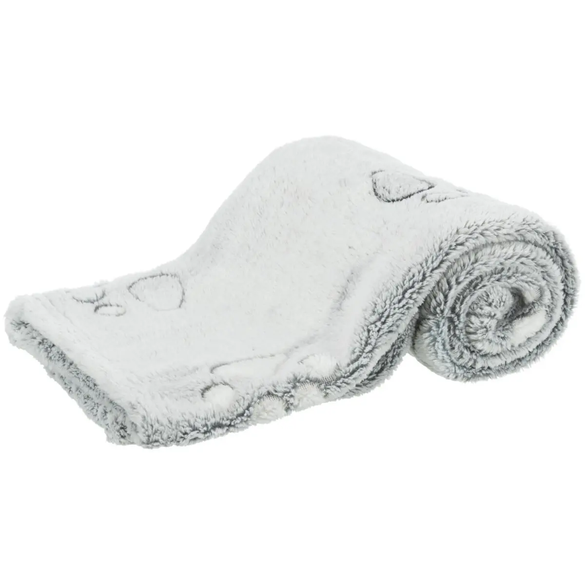 TRIXIE Nando, patura dreptunghiulara caini, fleece, imprimeu labute, gri TRIXIE Nando, patura dreptunghiulara caini, M-L, fleece, imprimeu labute, gri, 100 x 70 cm