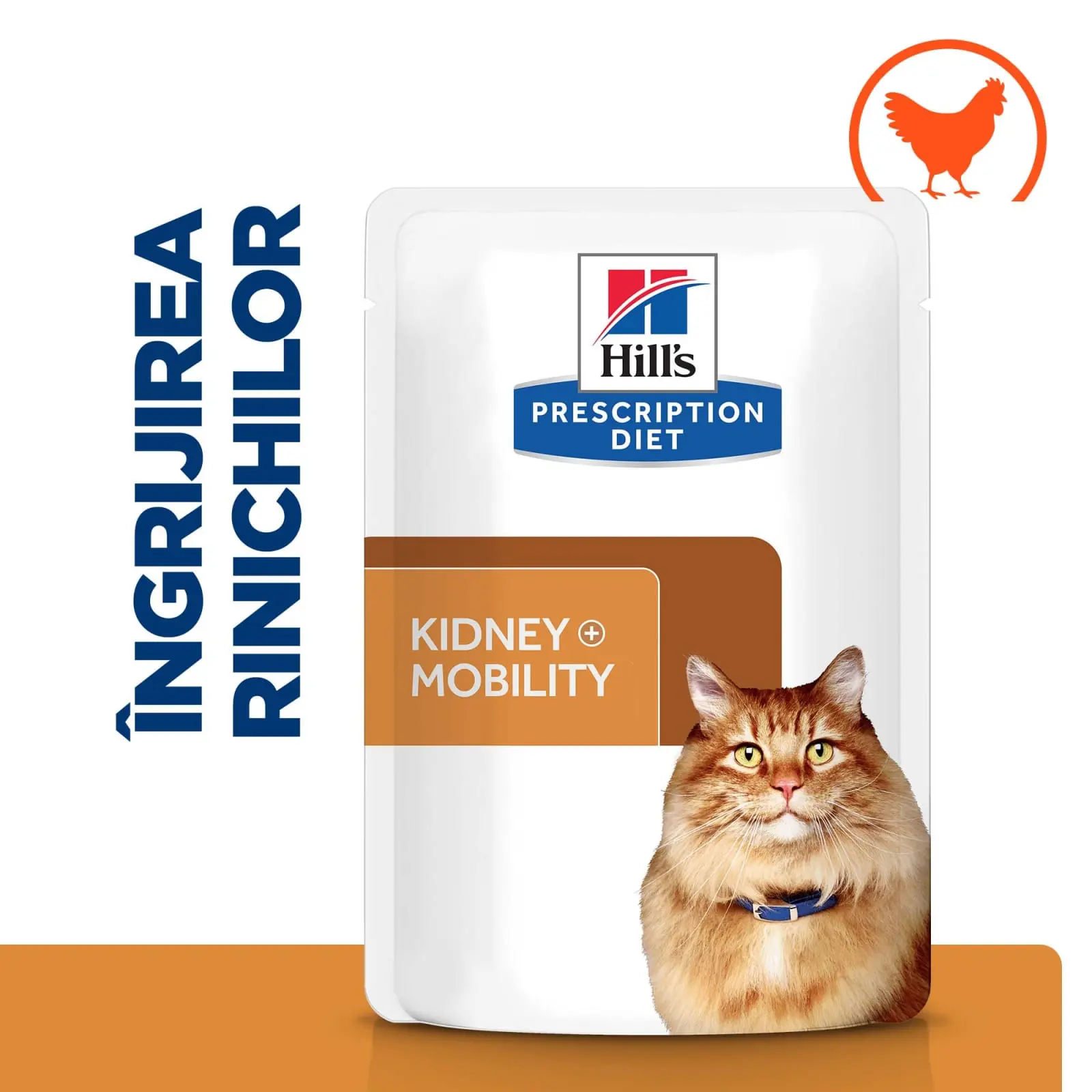 HILL'S Prescription Diet k/d+j/d Kidney Care + Mobility, Pui, dieta veterinara pisici, plic hrana umeda, sistem renal, sistem articular, 85g x 12buc - Image 6