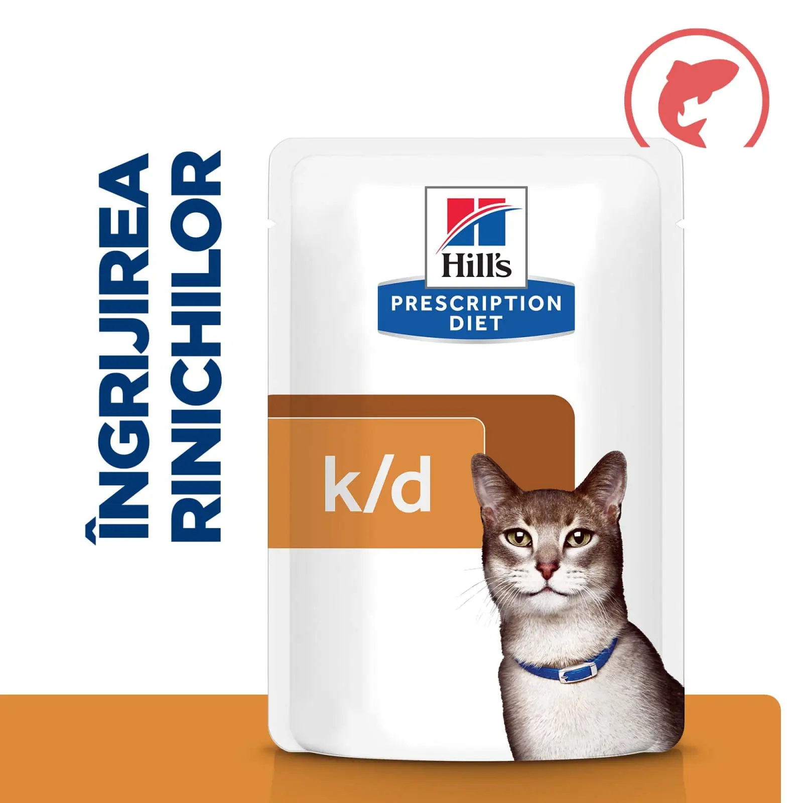 HILL'S Prescription Diet k/d Kidney Care, Somon, dieta veterinara pisici, plic hrana umeda, sistem renal, 85g x 12buc - Image 9