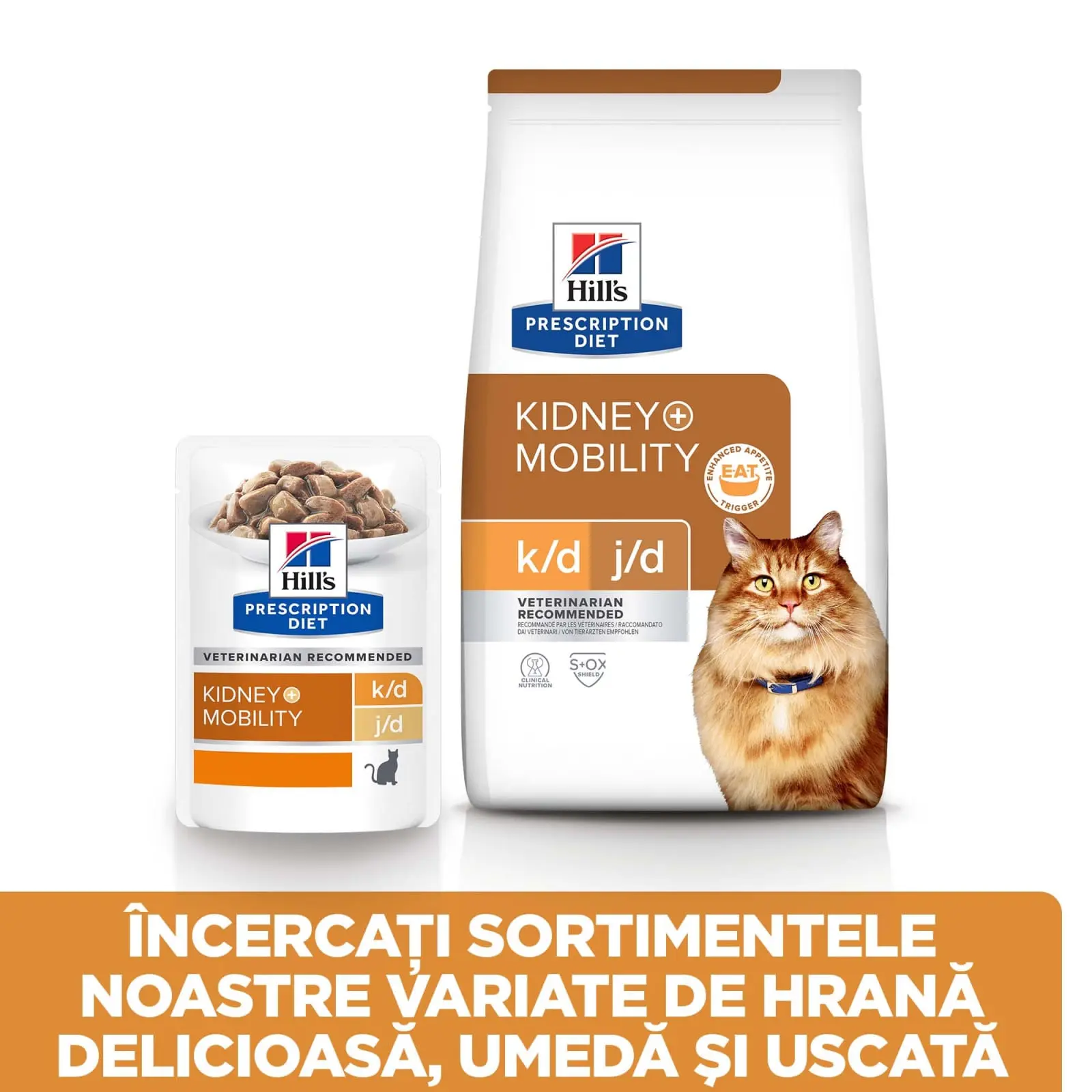 HILL'S Prescription Diet k/d+j/d Kidney Care + Mobility, Pui, dieta veterinara pisici, hrana uscata, afectiuni renale si articulare HILL'S Prescription Diet k/d+j/d Kidney Care + Mobility, Pui, dieta veterinara pisici, hrana uscata, sistem renal, sistem  - Image 3
