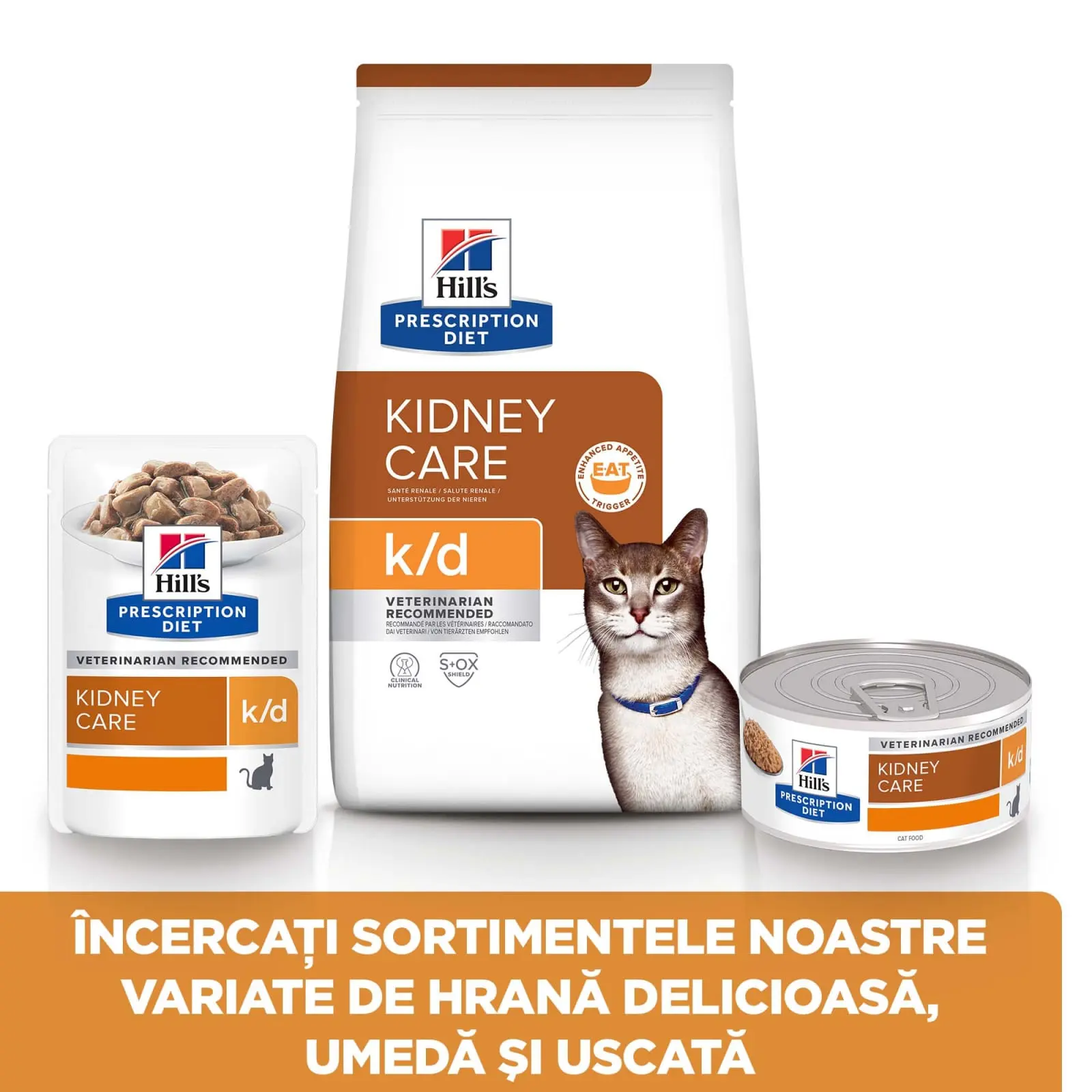 HILL'S Prescription Diet k/d Kidney Care, Vita, dieta veterinara pisici, plic hrana umeda, sistem renal, 85g x 12buc - Image 8