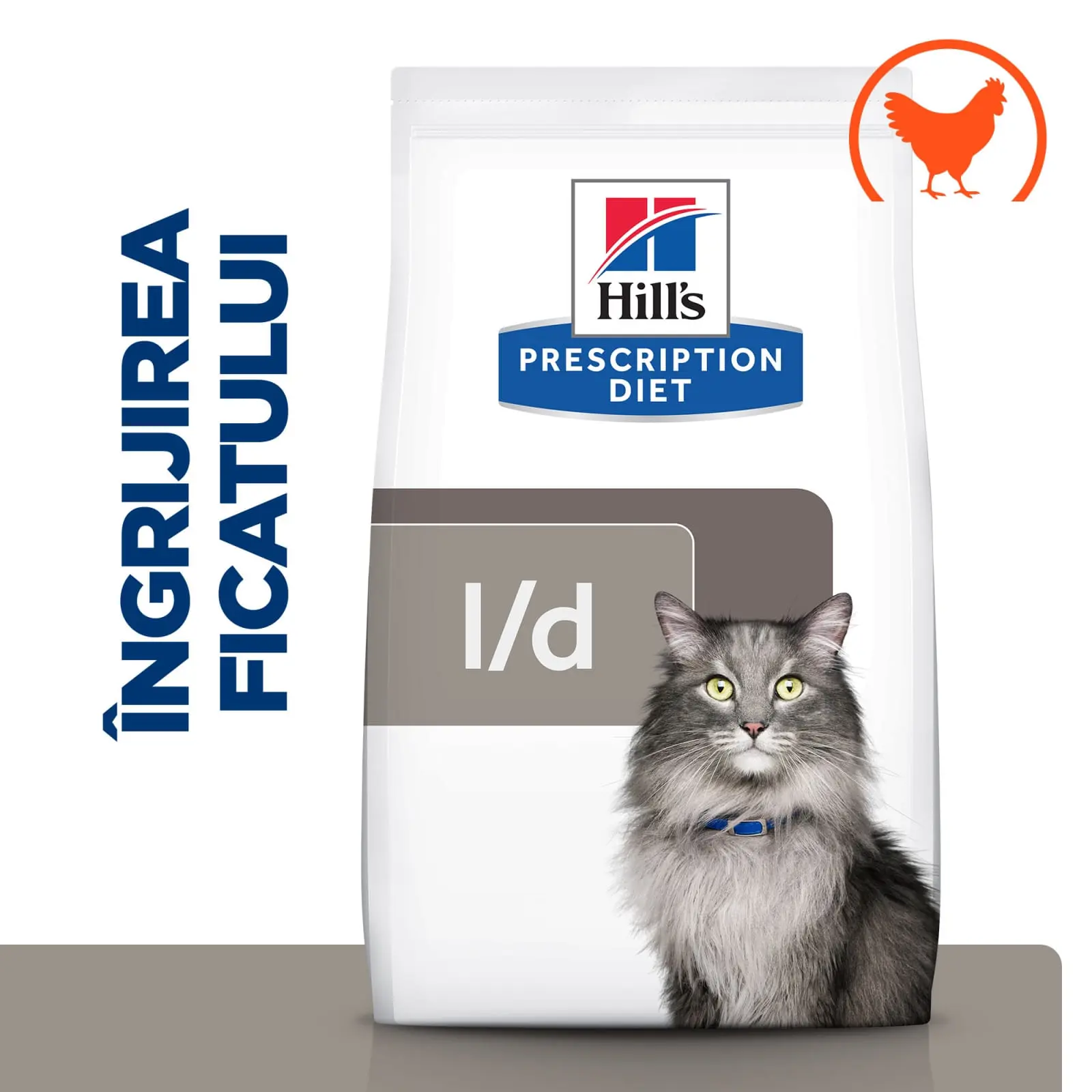 HILL'S Prescription Diet l/d Liver Care, Pui, dieta veterinara pisici, hrana uscata, sistem hepatic, 1.5kg - Image 6