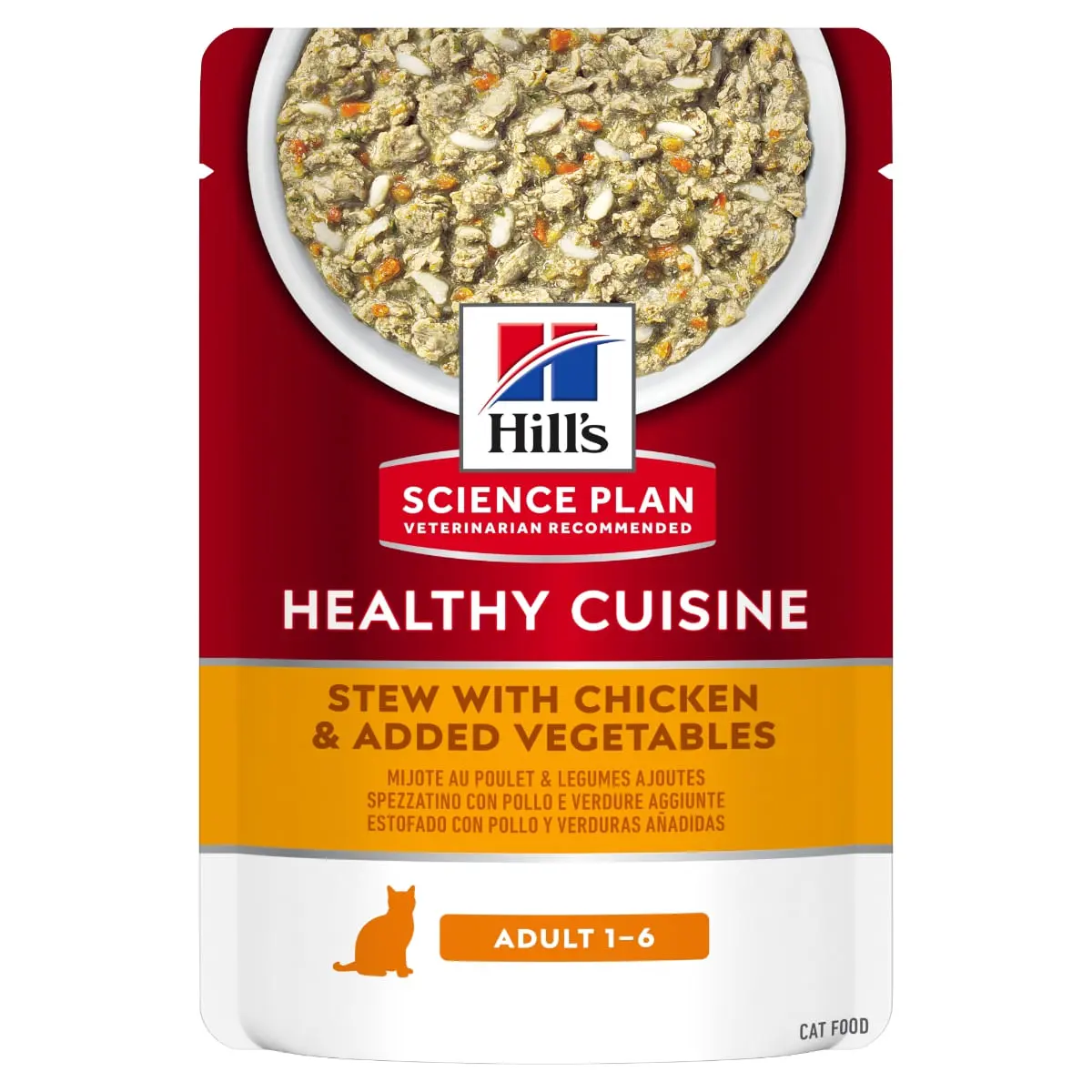 HILL'S Science Plan Healthy Cuisine, Pui si Tocana de Legume, plic hrana umeda pisici, 80g