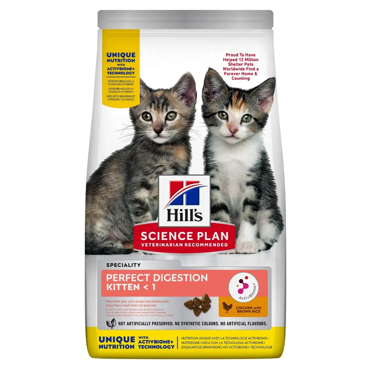 HILL'S Science Plan Perfect Digestion Kitten, hrana uscata pisici junior, sistem digestiv, 300g