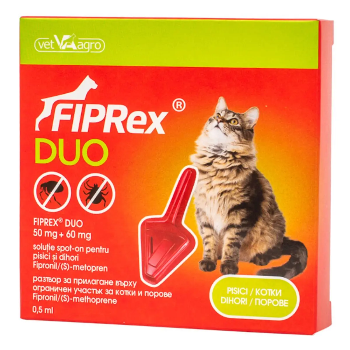 FIPREX Duo, deparazitare externa pisici, pipeta repelenta, 1buc