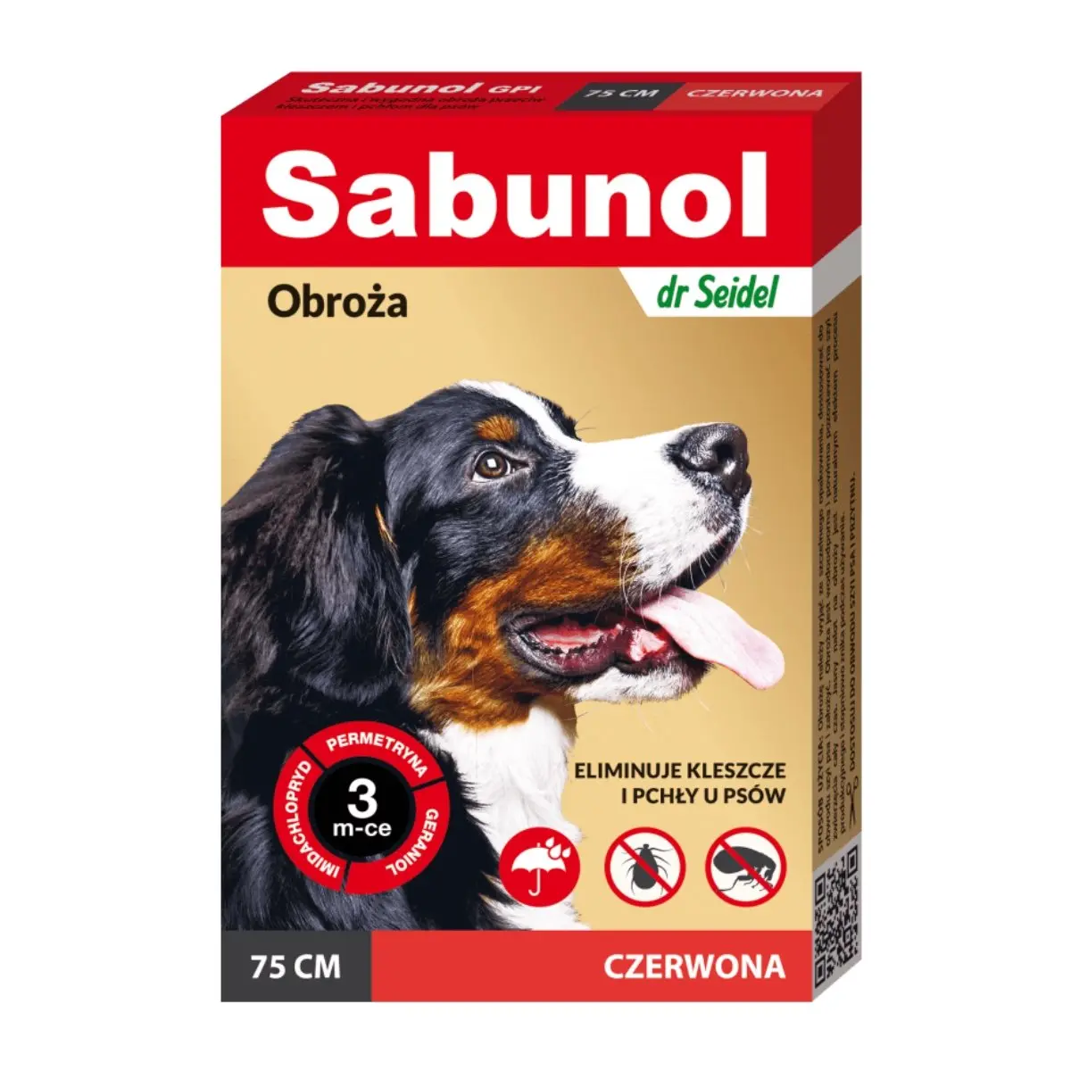 SABUNOL GPI, deparazitare externa caini, zgarda, L-XL(25 - 50kg), 75 cm, rosu, 3 luni x 1buc - Image 2