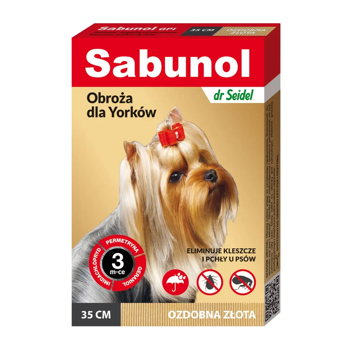 SABUNOL GPI, deparazitare externa caini, zgarda, XS-S(2 - 10kg), 35 cm, auriu, 1buc - Image 2