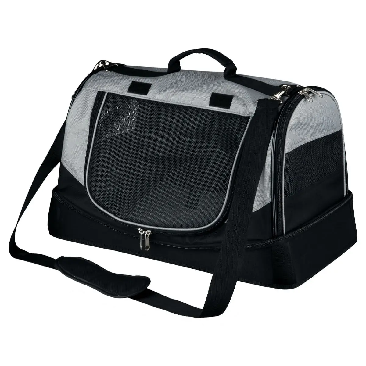 TRIXIE Holly, geanta transport caini si pisici, XS-M(max. 15kg), poliester, deschidere frontala&laterala, cu buzunare, negru si gri, 30 x 30 x 50 cm - Image 3