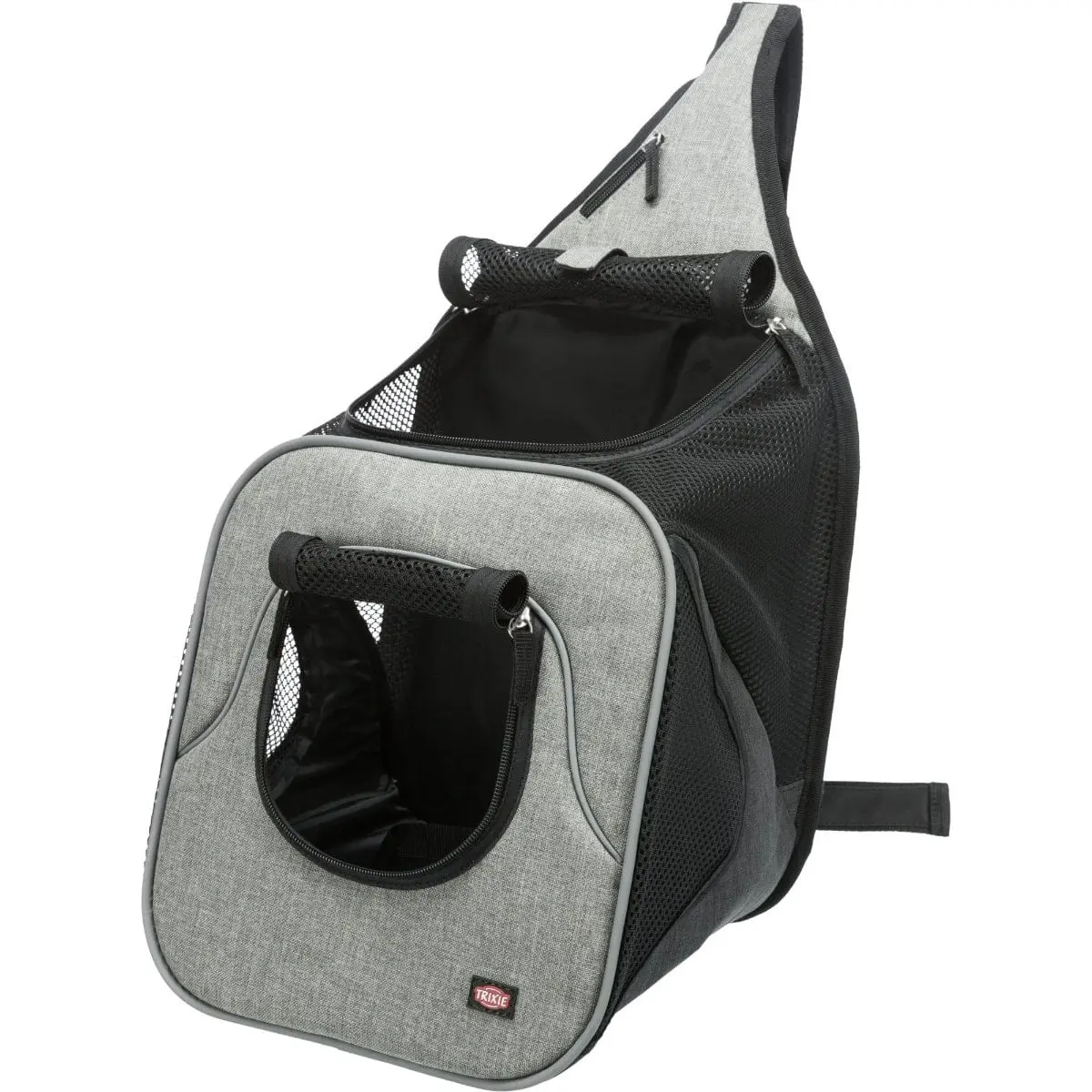 TRIXIE Savina, rucsac transport caini si pisici, XS-S(max. 10kg), poliester, deschidere frontala&superioara, negru si gri, 30 x 26 x 33 cm - Image 3