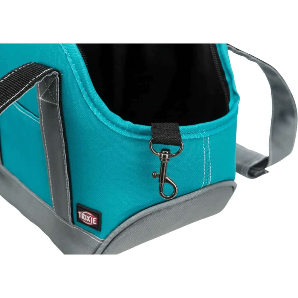 TRIXIE Alea, geanta transport caini si pisici, XS(max. 5kg), poliester, deschidere superioara, cu buzunare, verde si gri, 16 x 20 x 30 cm - Image 2