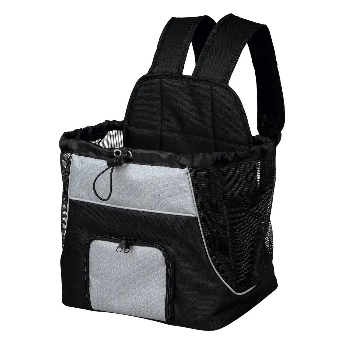 TRIXIE, geanta transport caini si pisici, XS(max. 5kg), nylon, deschidere frontala&laterala, cu rotile, negru si gri, 32 x 37 x 24 cm - Image 3