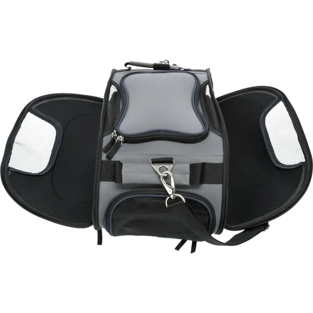 TRIXIE Wings Airline, geanta transport caini si pisici, XS-M(max. 20kg), poliester, autorizata IATA, gri, 28 x 23 x 46 cm - Image 3
