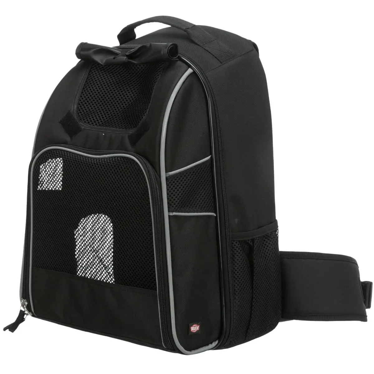 TRIXIE Wiliam, rucsac transport caini, XS-L(max. 30kg), poliester, deschidere frontala, cu buzunare, negru, 33 x 43 x 23 cm