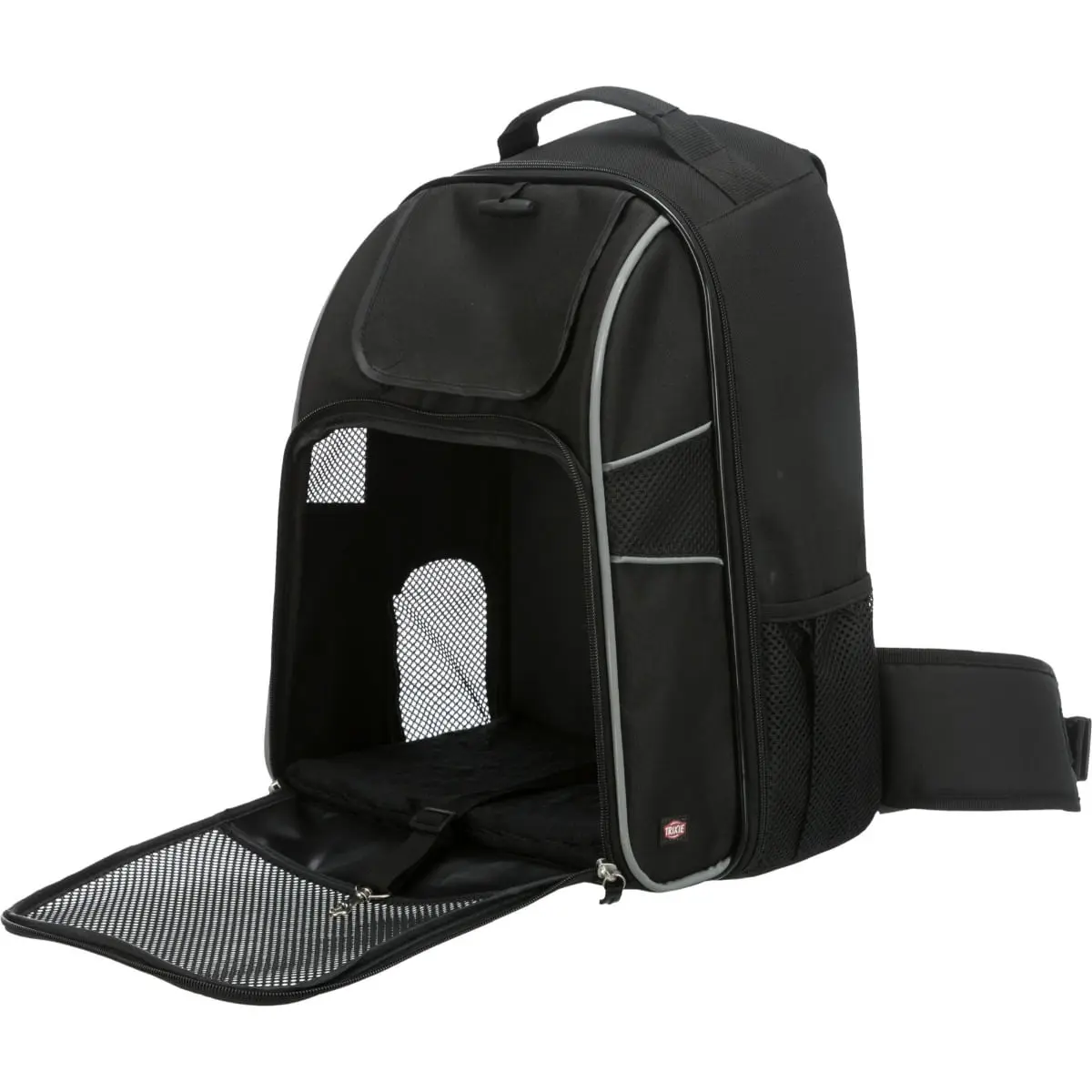 TRIXIE Wiliam, rucsac transport caini, XS-L(max. 30kg), poliester, deschidere frontala, cu buzunare, negru, 33 x 43 x 23 cm - Image 6