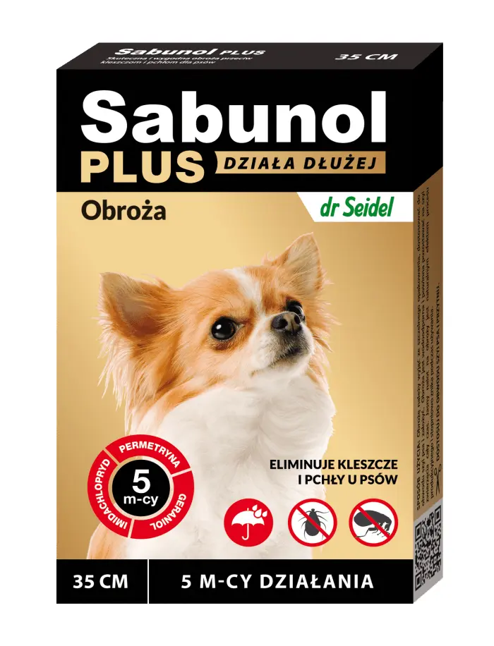 SABUNOL PLUS, deparazitare externa caini, zgarda, XS-S(2 - 10kg), 35 cm, maro, 1buc - Image 2