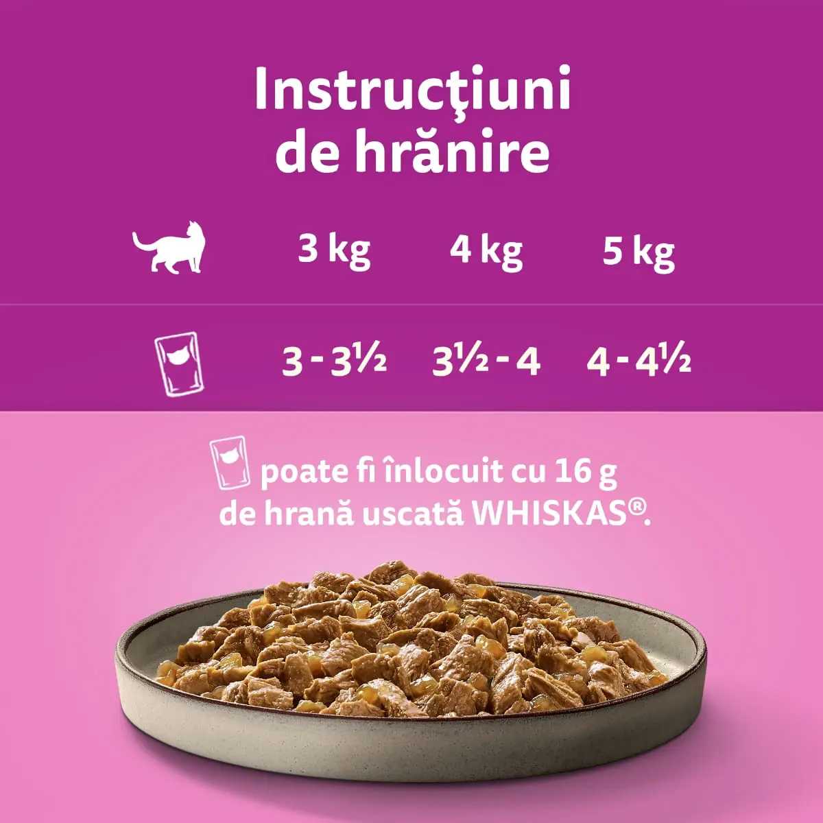 WHISKAS Pure Delight Selectii Clasice, Vita si Pui, plic hrana umeda pisici, (in aspic), multipack, 85g x 4 - Image 6