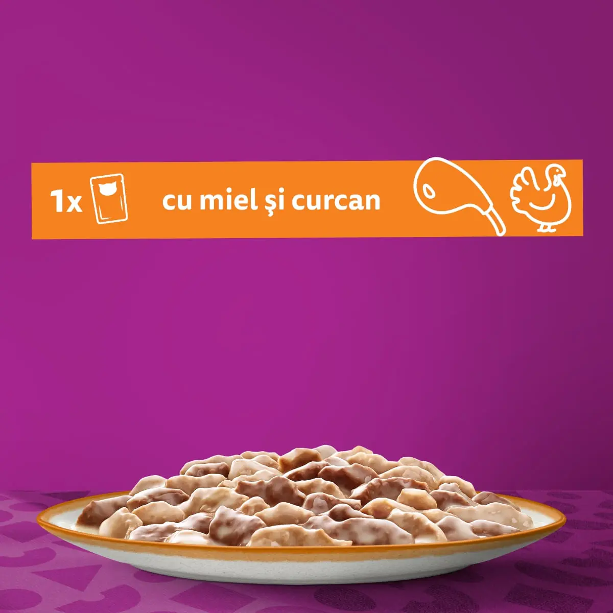 WHISKAS Tasty Mix Creamy Creations, Miel si Curcan, plic hrana umeda pisici, (in sos), 85g - Image 3