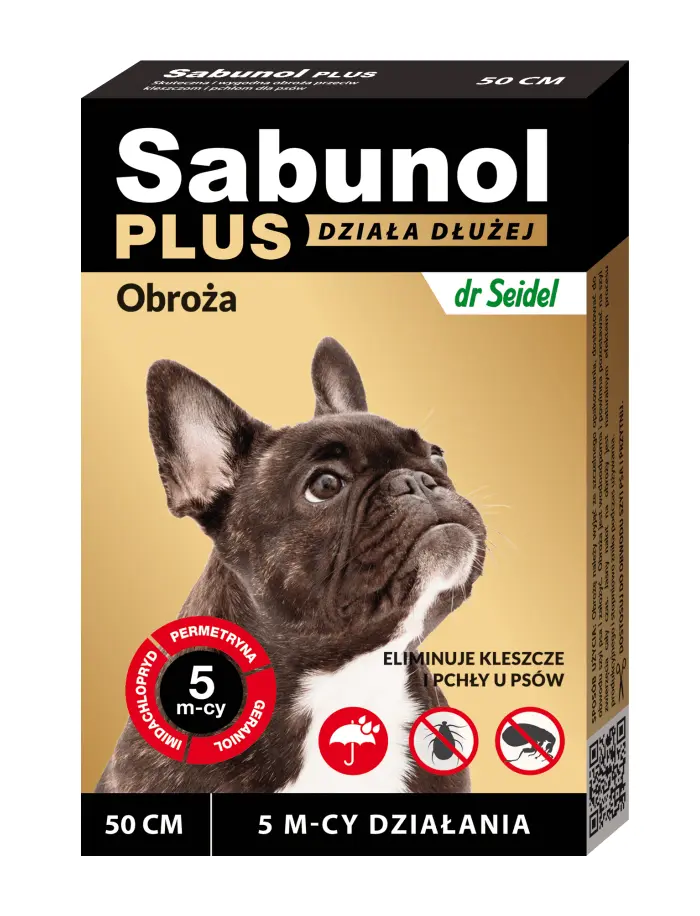 SABUNOL PLUS, deparazitare externa caini, zgarda, M(10 - 25kg), 50 cm, maro, 1buc - Image 2