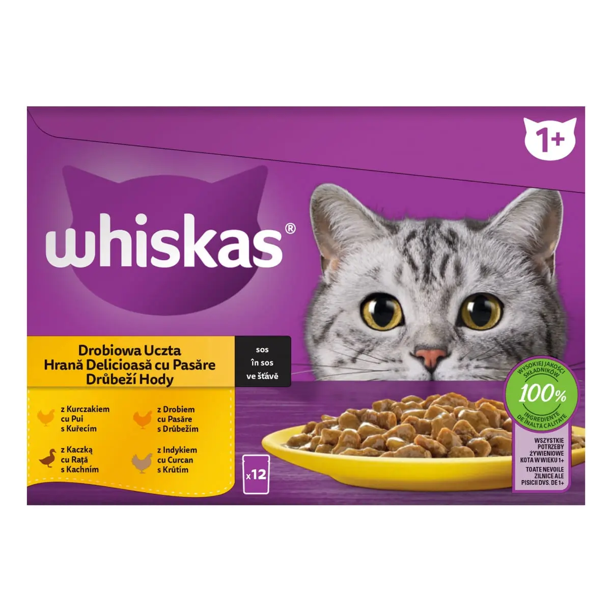 WHISKAS Selectii, Pasare, plic hrana umeda pisici, (in sos), multipack, 85g x 12 - Image 10
