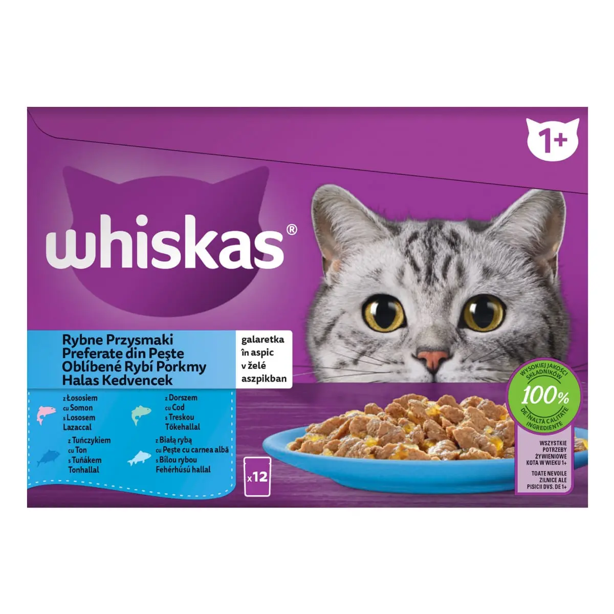 WHISKAS Selectii, Peste, plic hrana umeda pisici, (in aspic), multipack, 85g x 12 - Image 17
