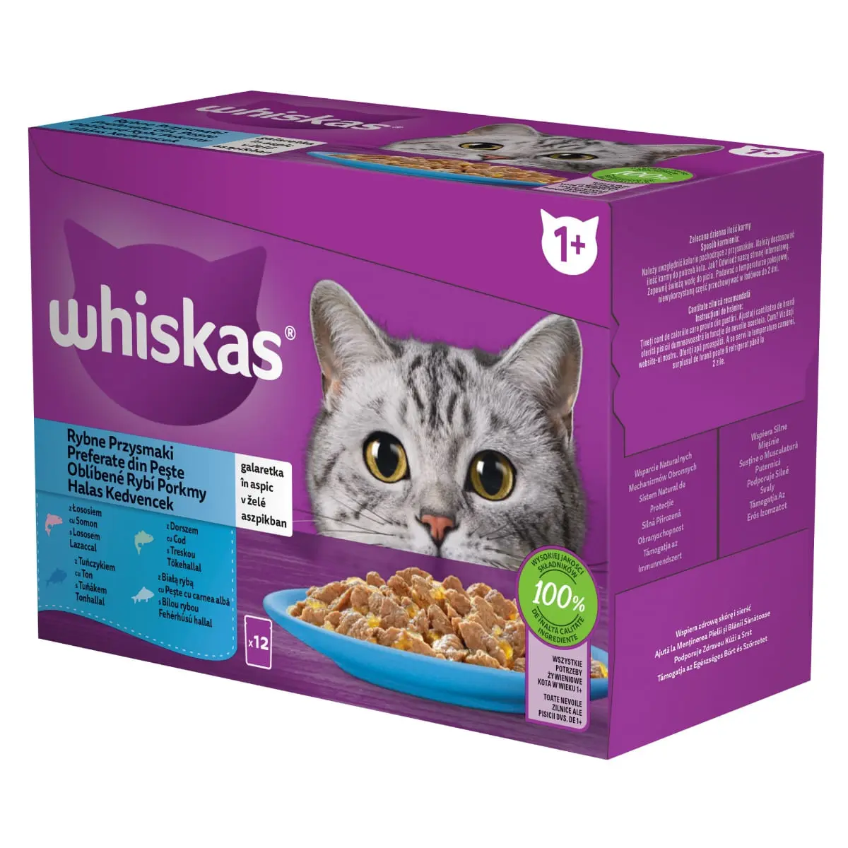 WHISKAS Selectii, Peste, plic hrana umeda pisici, (in aspic), multipack, 85g x 12 - Image 18