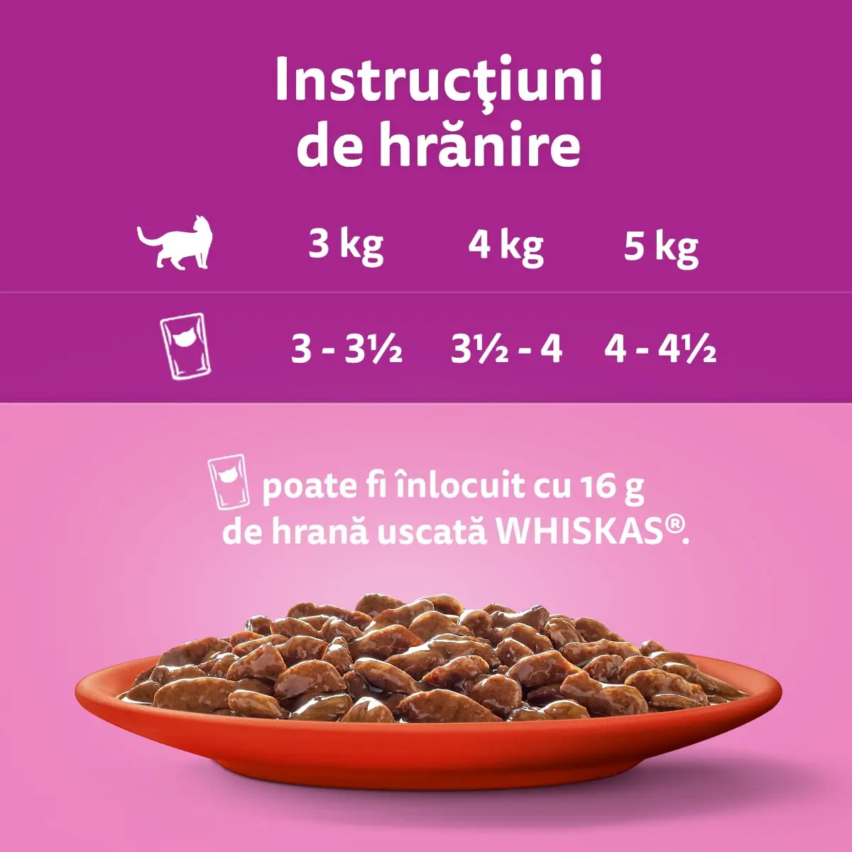WHISKAS Selectii Clasice, Miel, Vita, Pui si Pasare, hrana umeda pisici, (in sos), multipack WHISKAS Selectii Clasice, Miel, Vita, Pui si Pasare, plic hrana umeda pisici, (in sos), multipack, 85g x 12 - Image 6