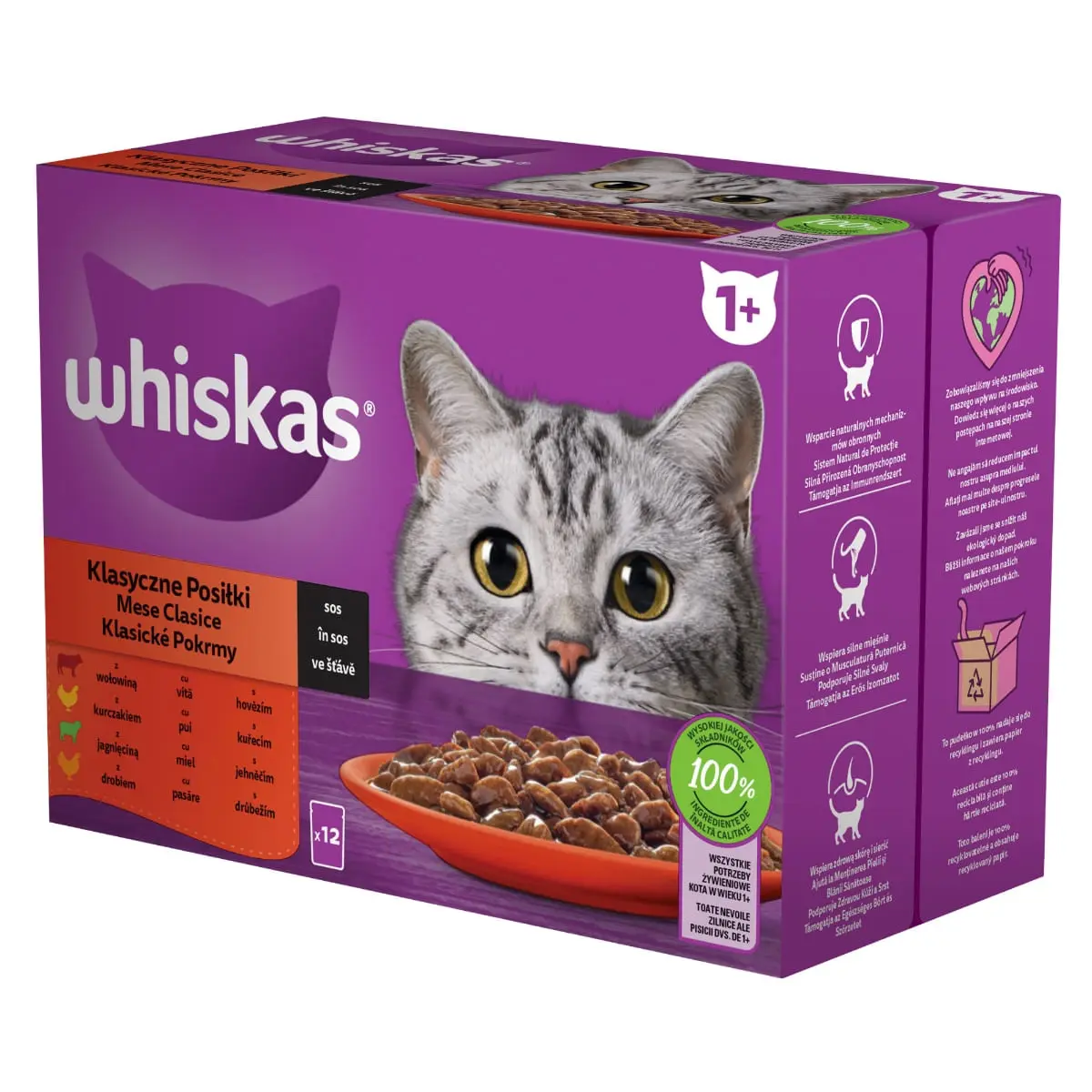 WHISKAS Selectii Clasice, Miel, Vita, Pui si Pasare, hrana umeda pisici, (in sos), multipack WHISKAS Selectii Clasice, Miel, Vita, Pui si Pasare, plic hrana umeda pisici, (in sos), multipack, 85g x 12 - Image 9