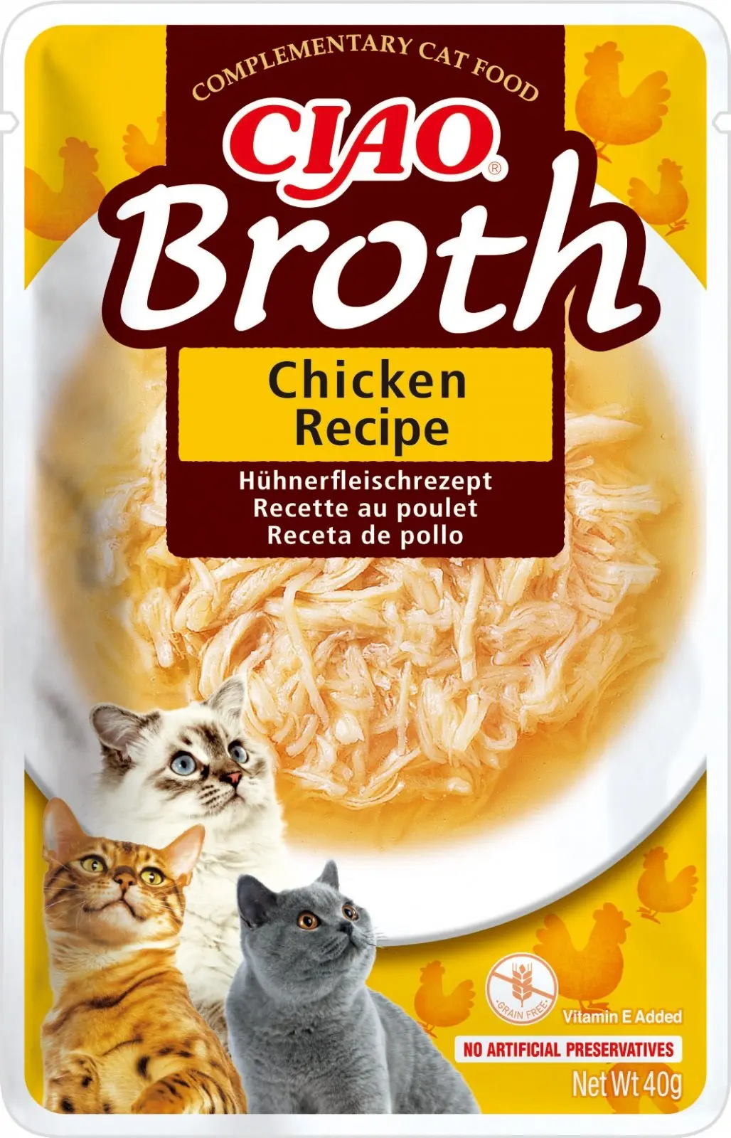 INABA Ciao Broth , Pui, plic hrana umeda fara cereale pisici, (in supa), 40g - Image 2