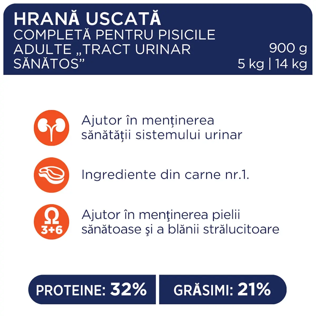 CLUB 4 PAWS Premium Urinary Health, Pui, hrana uscata pisici, sistem urinar, 2kg - Image 3