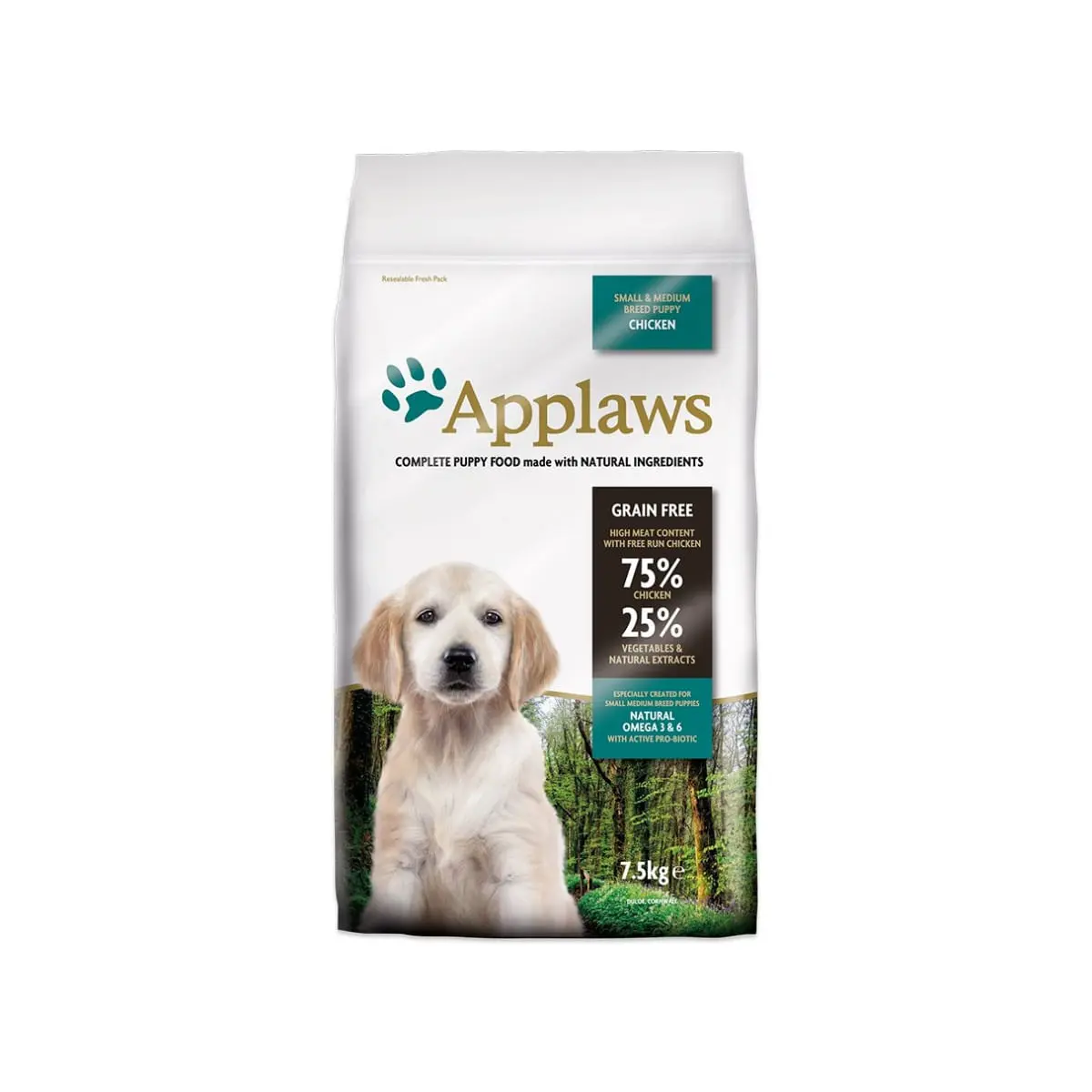 APPLAWS, XS-M, Pui si Legume, hrana uscata fara cereale caini junior, 7.5kg - Image 2