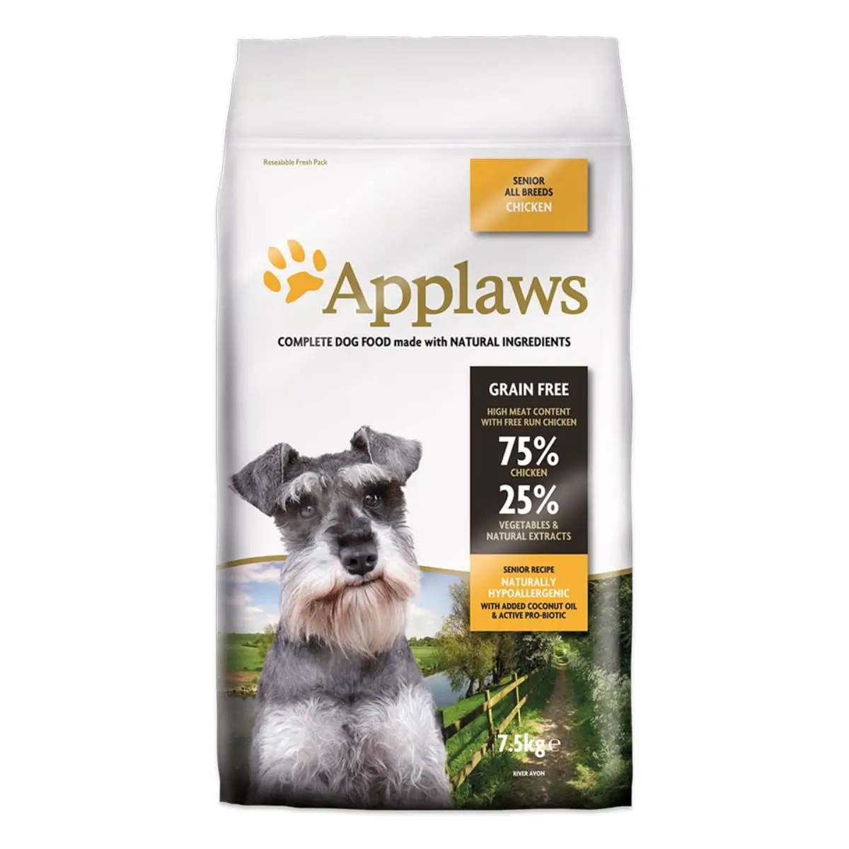 APPLAWS, XS-XL, Pui si Legume, hrana uscata fara cereale caini senior, 2kg