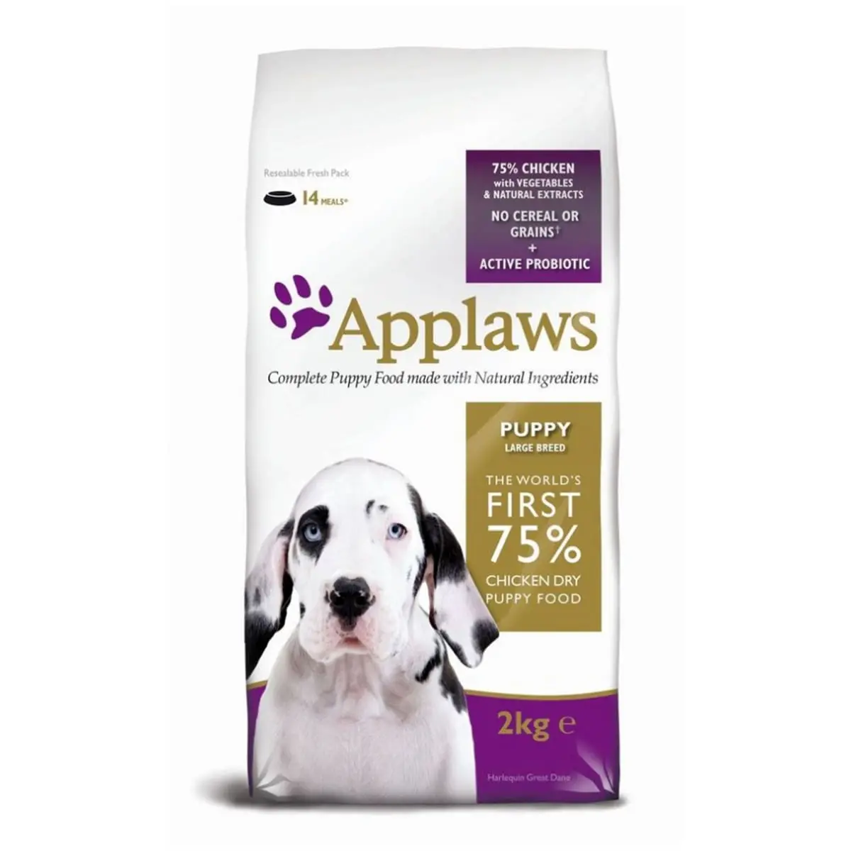APPLAWS, L-XL, Pui si Legume, hrana uscata fara cereale caini junior, 15kg