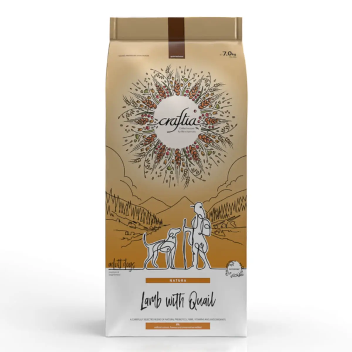 CRAFTIA Natura, M-XL, Miel si Prepelita, hrana uscata caini, 7kg - Image 2