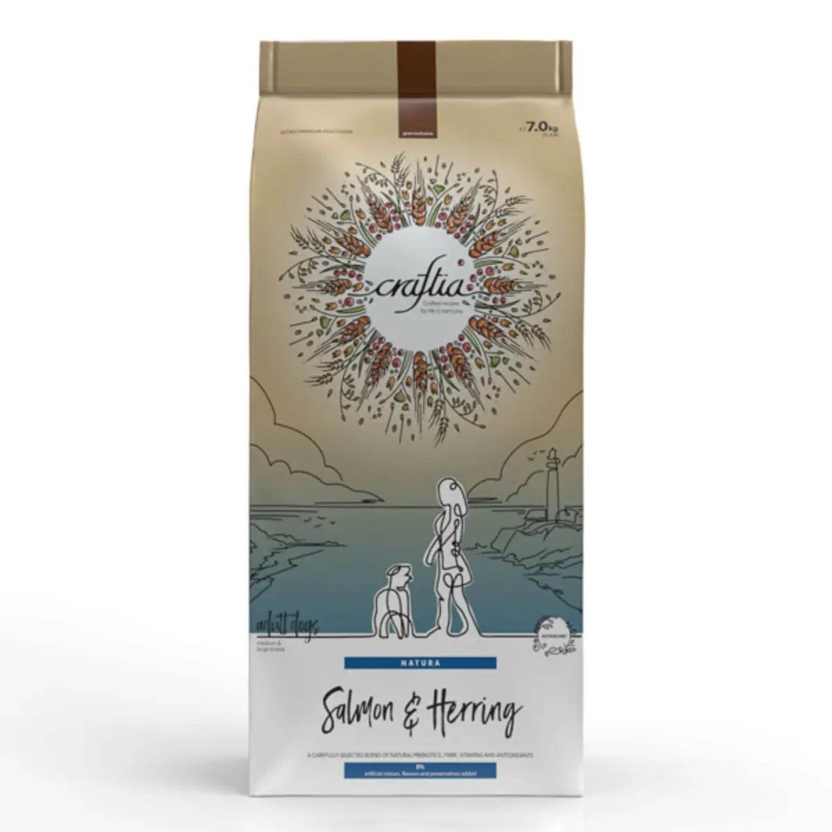 CRAFTIA Natura, M-XL, Somon si Hering, hrana uscata caini, 7kg - Image 2